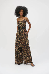 Joseph Ribkoff - Animal Print Wide Leg Jumpsuit