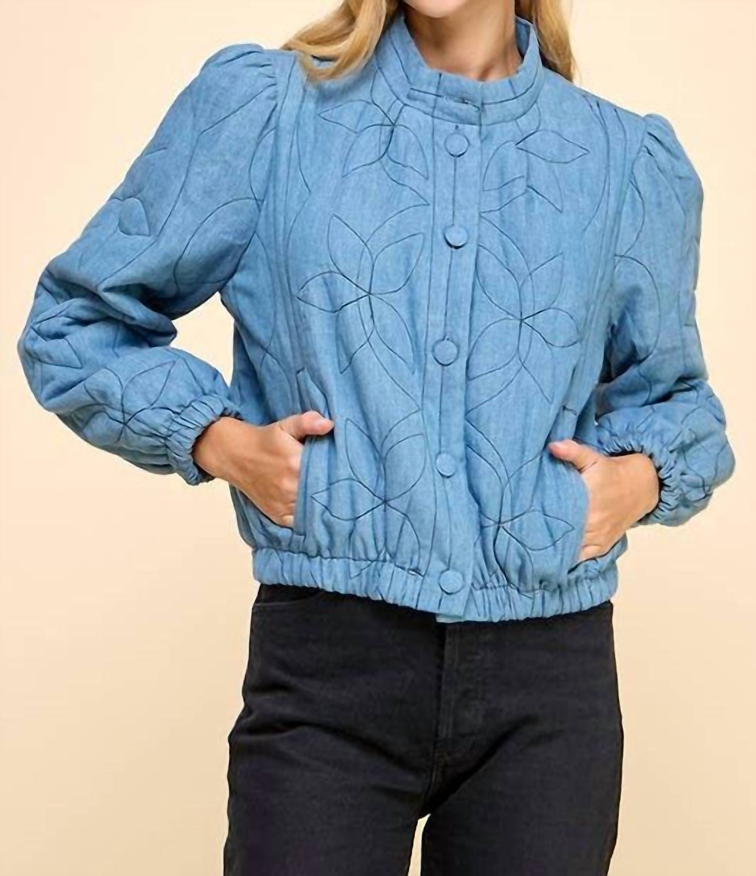 Tcec - Quilted Side Pockets Jacket