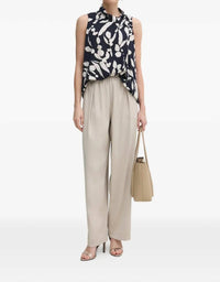 Joseph Ribkoff - Abstract-pattern Halterneck Blouse