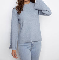 Charlie B - Cable Detail Crew Neck Sweater
