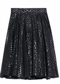 Alaia - Gathered Metallic Printed Cotton-voile Skirt