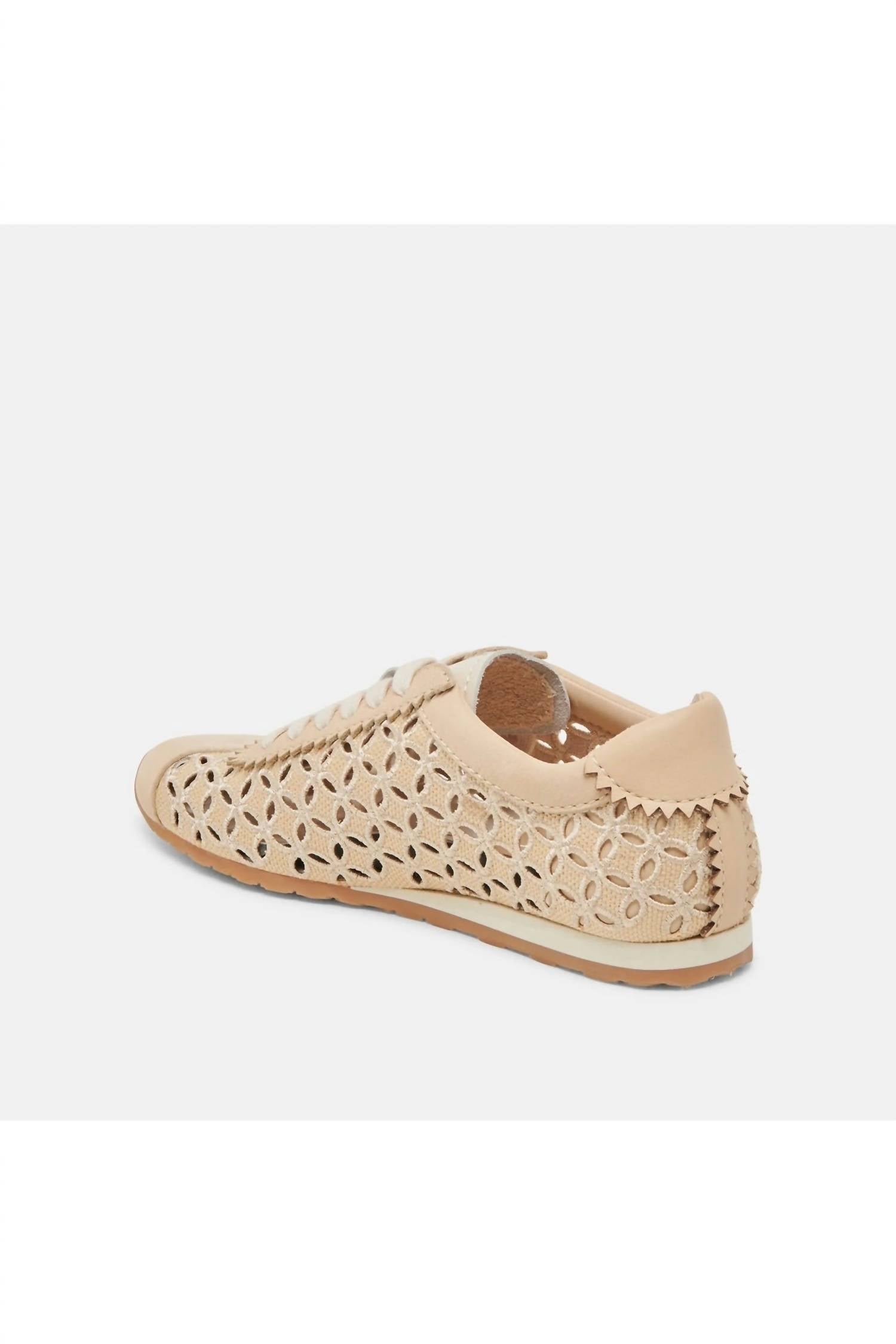 Dolce Vita Women's Eyelet Low Top Sneaker in nat - women's sneaker - detail view