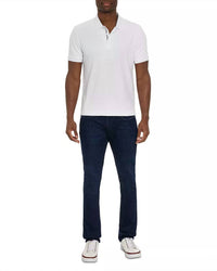 Robert Graham Elias Classic Fit Short Sleeve Polo Shirt in white - men's shirt - alternate view