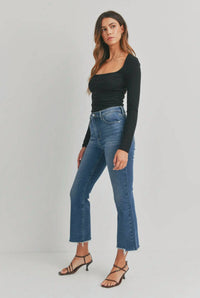 Just Black Denim - Vintage Crop Flare Jeans