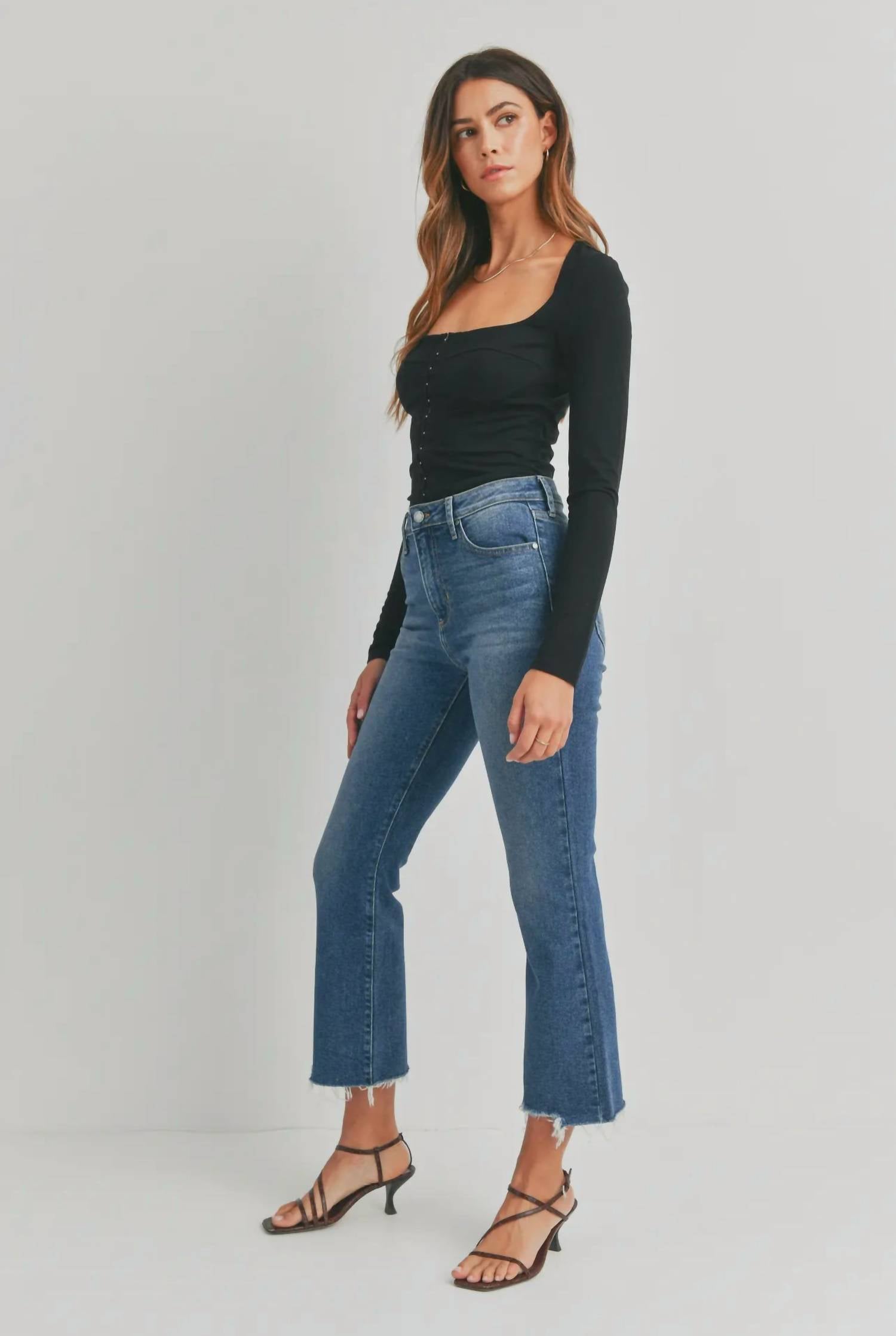 Just Black Denim - Vintage Crop Flare Jeans