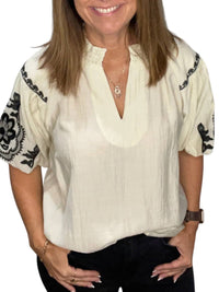 Umgee - Boho Chic Embroidered Blouse