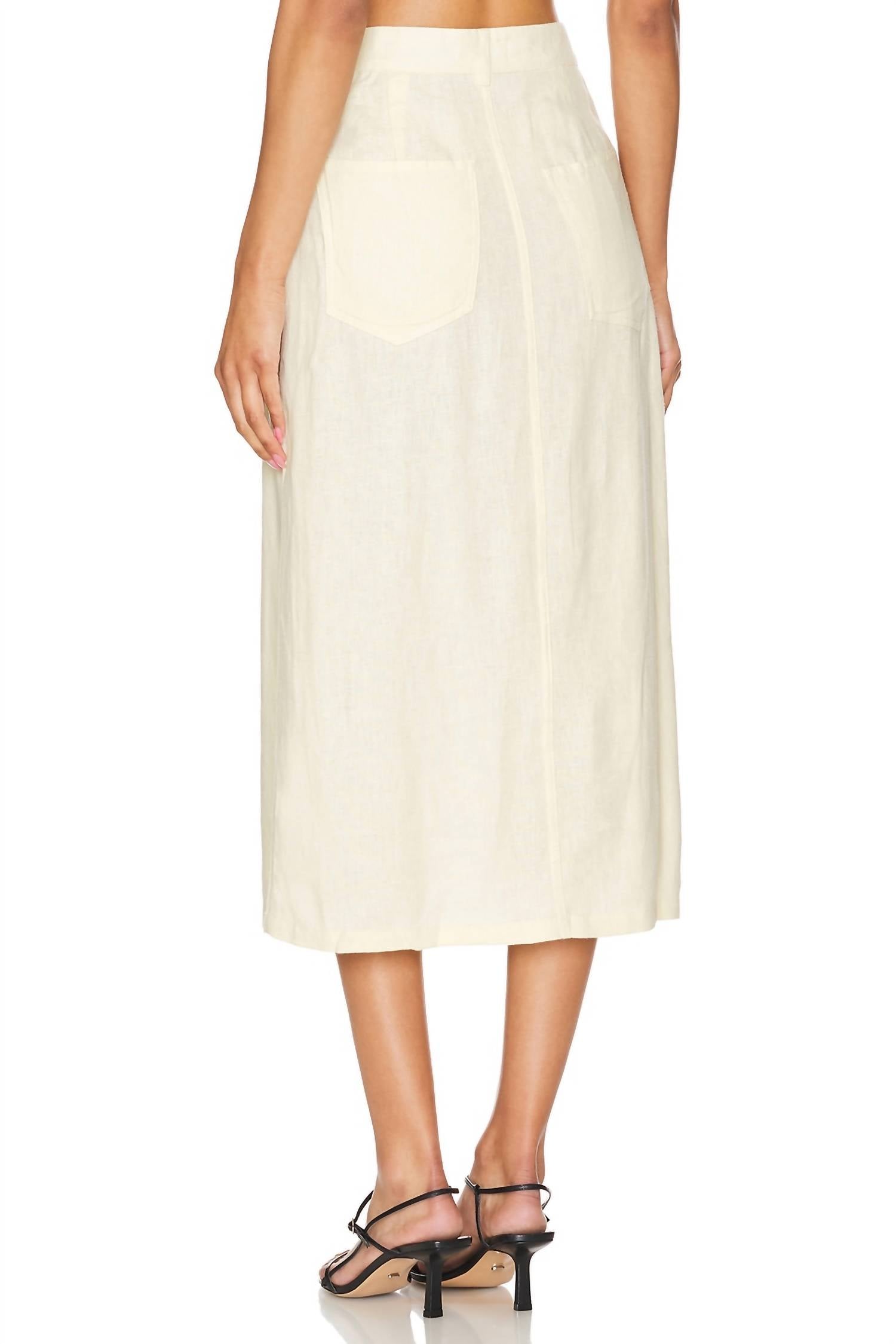We Wore What - Front Slit Midi Skirt
