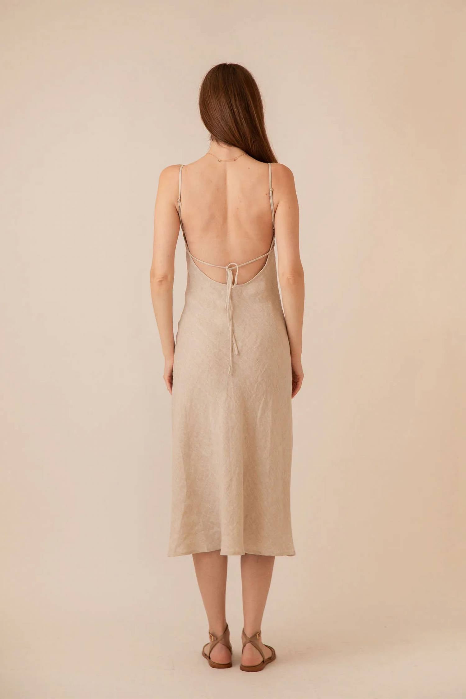 Olivaceous - Katerina Linen Dress