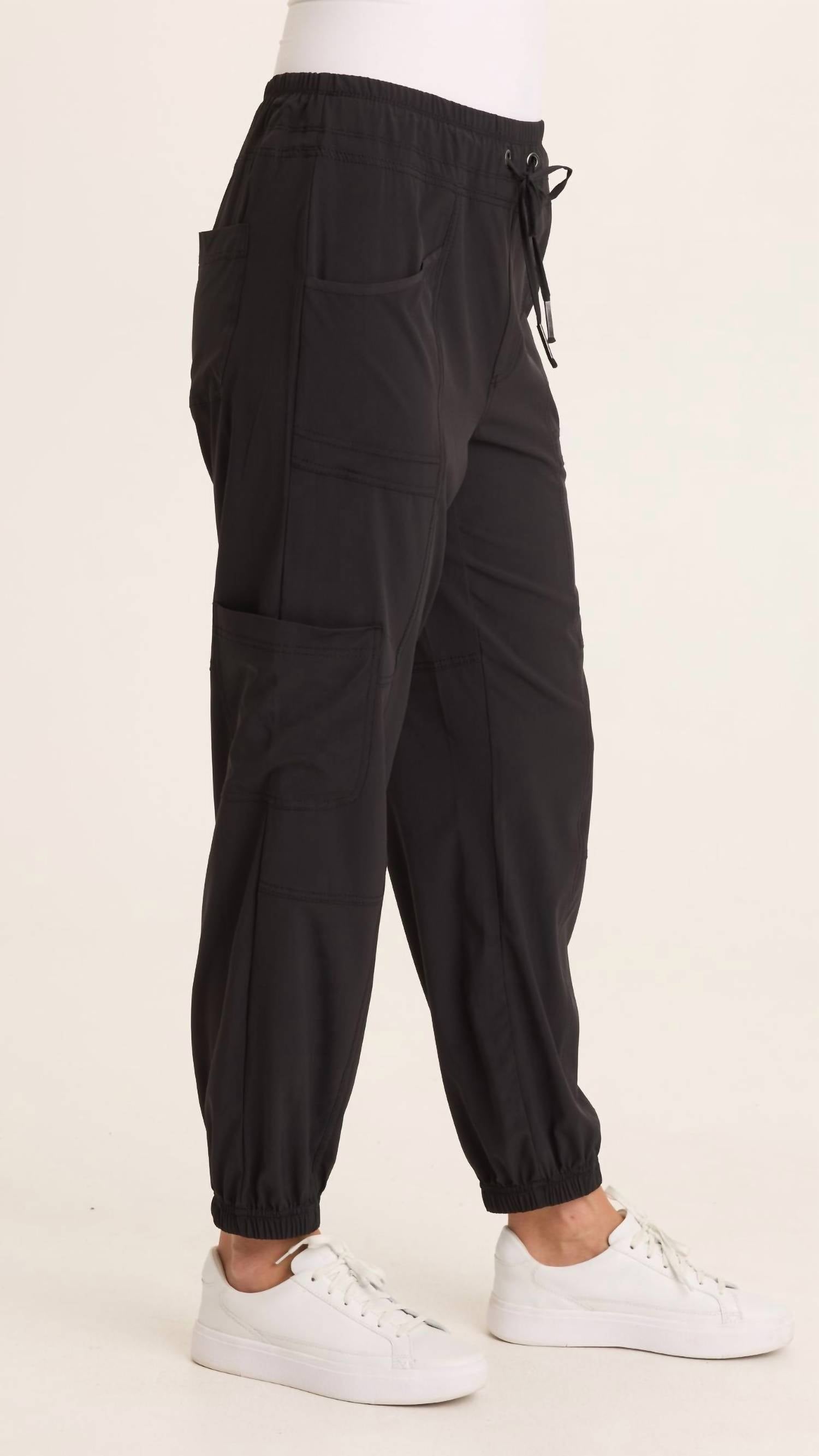Wearables Women's Theobald 4 Way Stretch Cargo Jogger in black - women's pants - alternate view