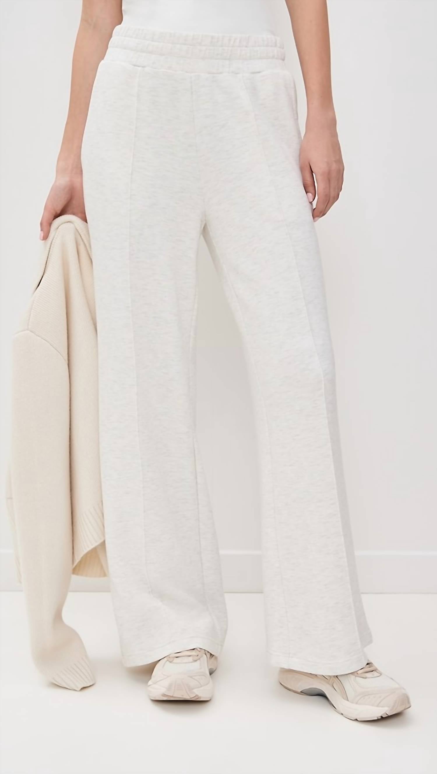 STATESIDE Softest Draw Pant in white - women's pants