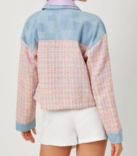 Mystree - Mixed Feelings Denim & Tweed Jacket