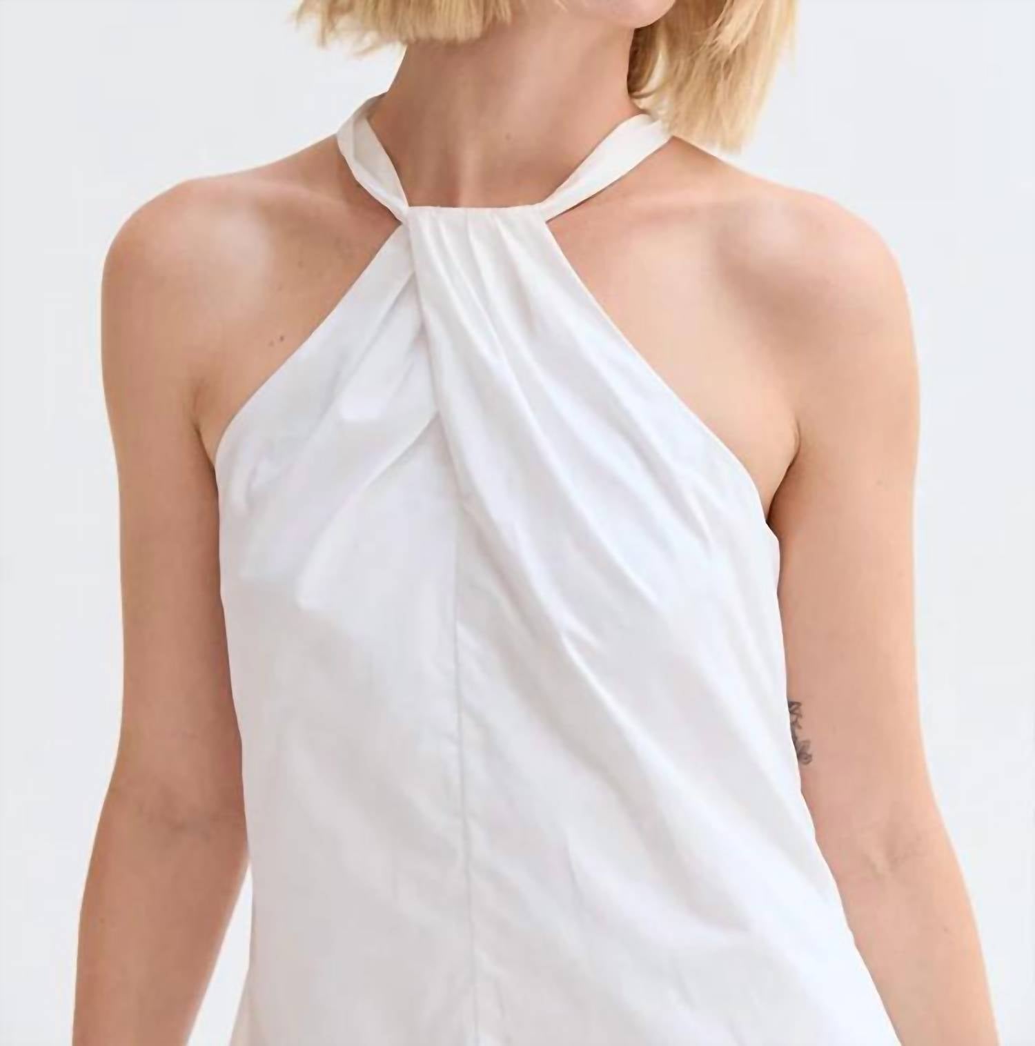 Crescent - Chloe Poplin Halter Mini Dress