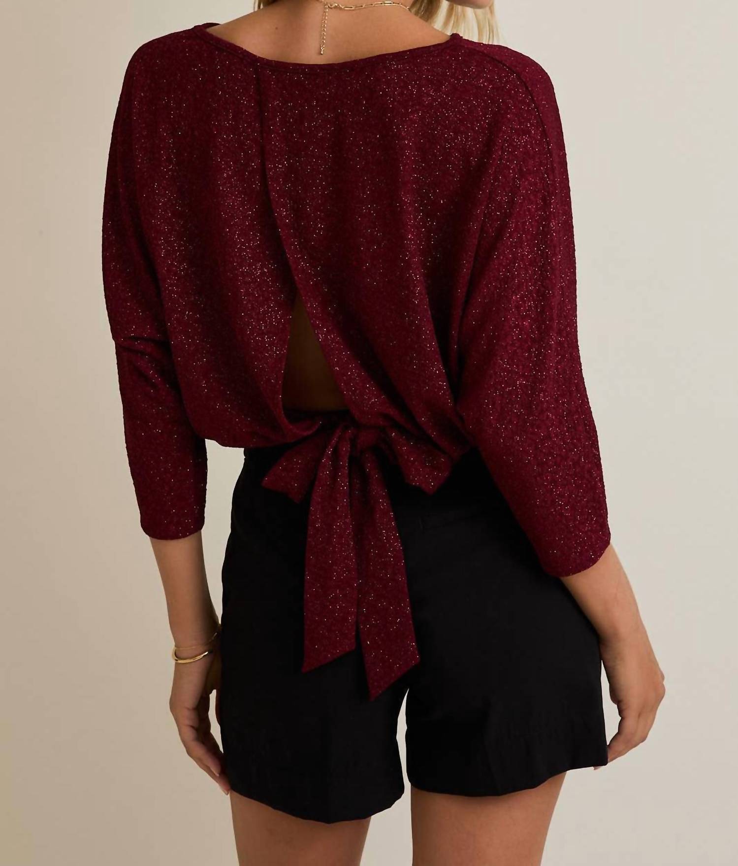 Gilli - The Aurora Lurex Tie Back Top