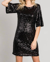 Allie Rose - Shimmering Sequined Mini Dress