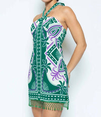 Fore Collection - Halter Bead Hem Mini Dress