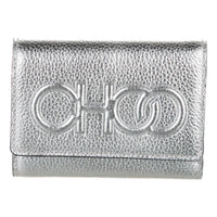 Jimmy Choo - Women's Loni Leather Embossed Logo Tri-fold Card Case Wallet