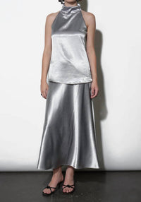 Greylin - Addison Cowl Funnel Neck Halter Top