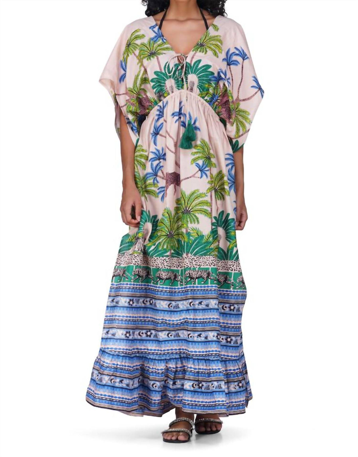 America & Beyond - Sasha Printed Maxi Cover Up