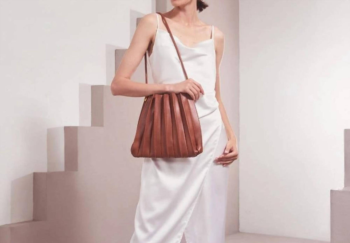 Melie Bianco - Women's Carrie Pleated Vegan Leather Shoulder Bag