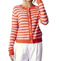 Colorush Malou Crewneck Cardigan in candy stripe - women's cardigan