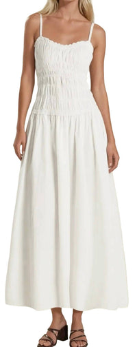 WISTERIA LANE Smocked Maxi Dress in white - women's dress - detail view