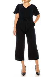 Peter Nygard - Short Flutter Sleeve Jumpsuit