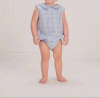The Oaks Apparel - Camden Spring Plaid Bubble Romper