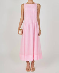 2.7 AUGUST APPAREL Julia Midi Dress in pink - women's dress