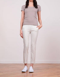 Avenue Montaigne Lulu Straight Cropped Pant in leopard gold - women's pants