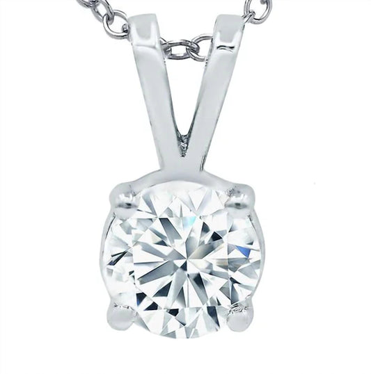 Diana M Jewels - 14kt 3.00 Cts Lab Grown Diamond Solitaire Necklace