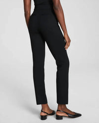 Spanx Perfect Fit Ponte Slim Straight Pant in black - women's pants - detail view