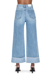 Pistola - Lana Crop Wide Leg Cuffed Jeans