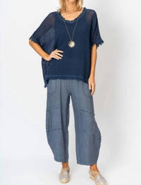 Look Mode Usa - Mesh Fringe Detail Top