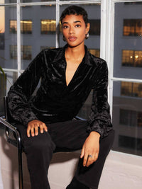 Fifteen Twenty - Bianca Collared Shirred Top