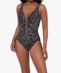 Miraclesuit - Zip Front One Piece Swimsuit