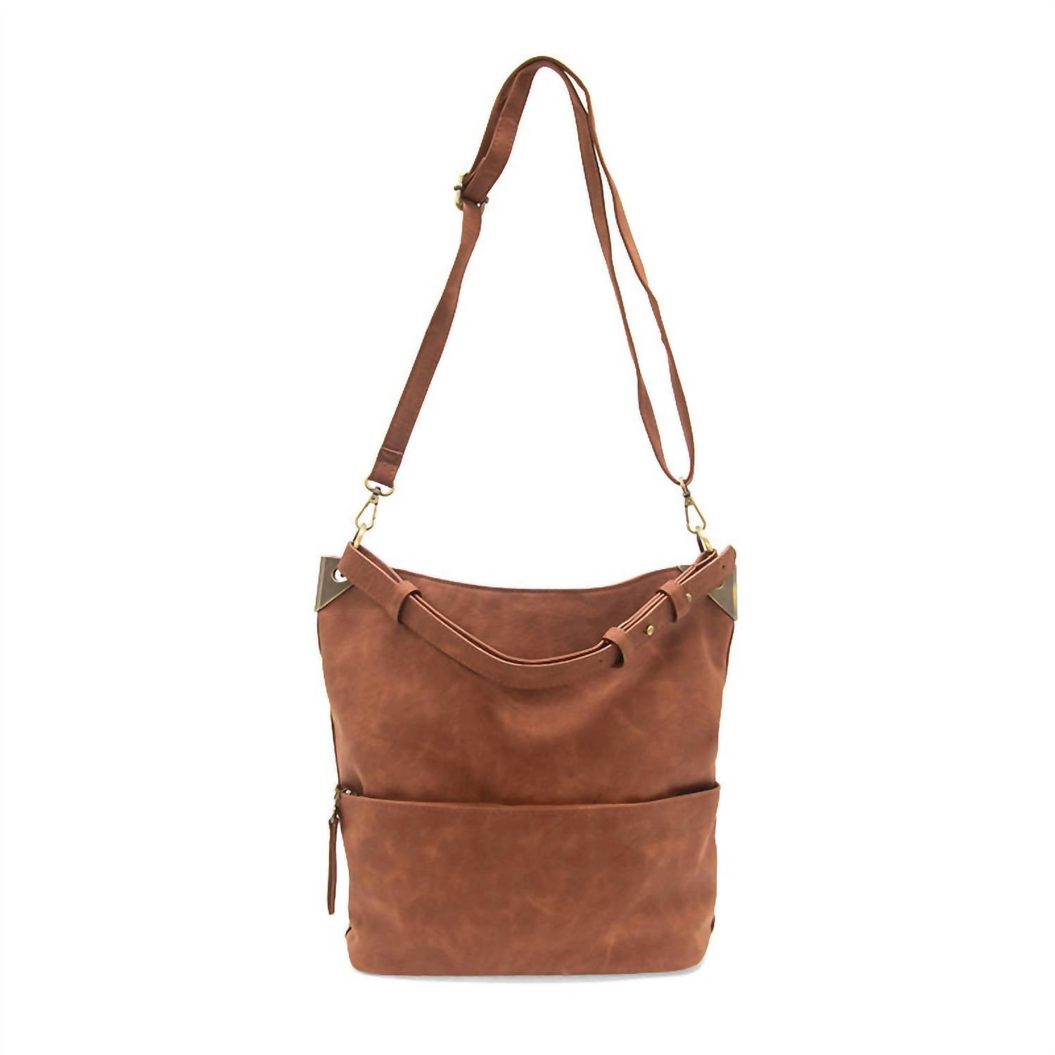 Joy Susan Women's Darcy Pocket Bucket Bag in russet - women's bag - alternate view