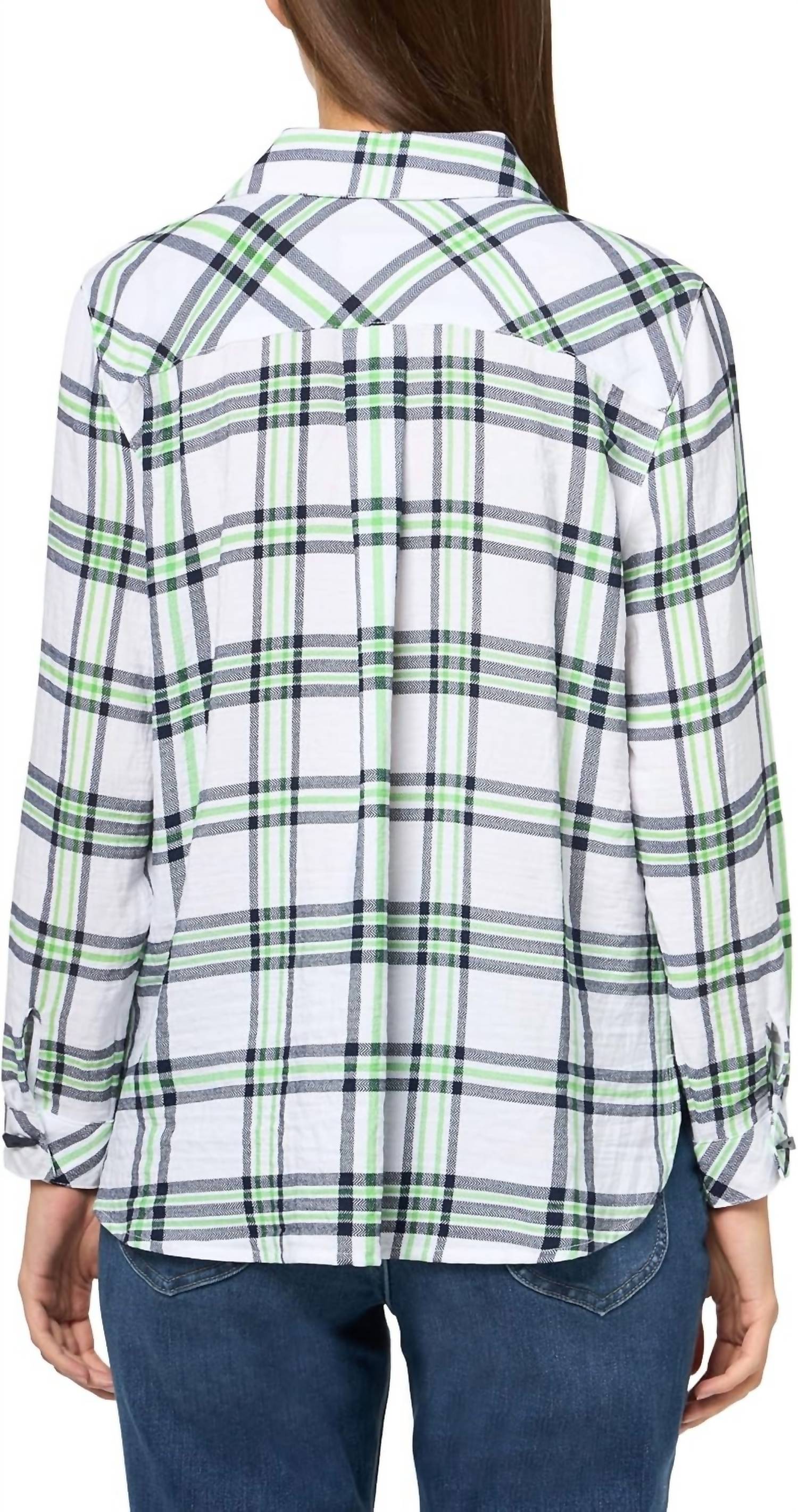 Multiples - Plaid Button Down Shirt