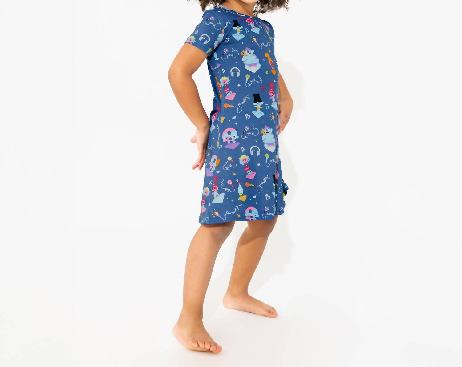 Bellabu Bear - Trolls Music Bamboo Short Sleeve Dress