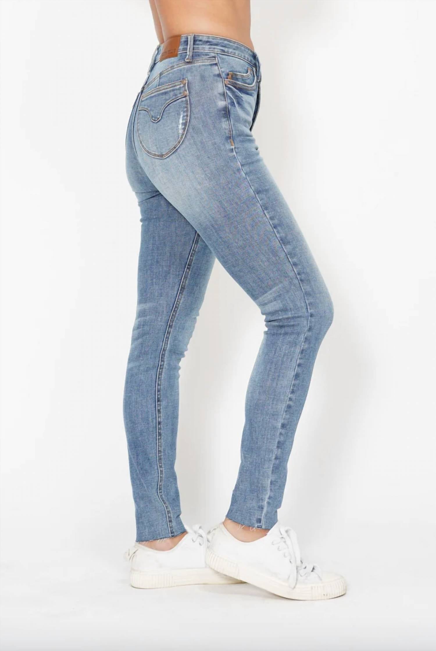 Judy Blue - Vintage Shield Pockets Skinny Jeans