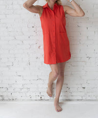 Before You Collection - Cotton Tank Shirt Dress