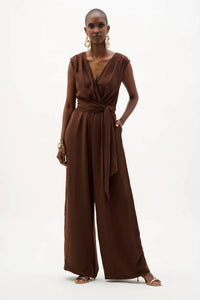 Joseph Ribkoff - Woven Gauze Wide Leg Pull On Jumpsuit