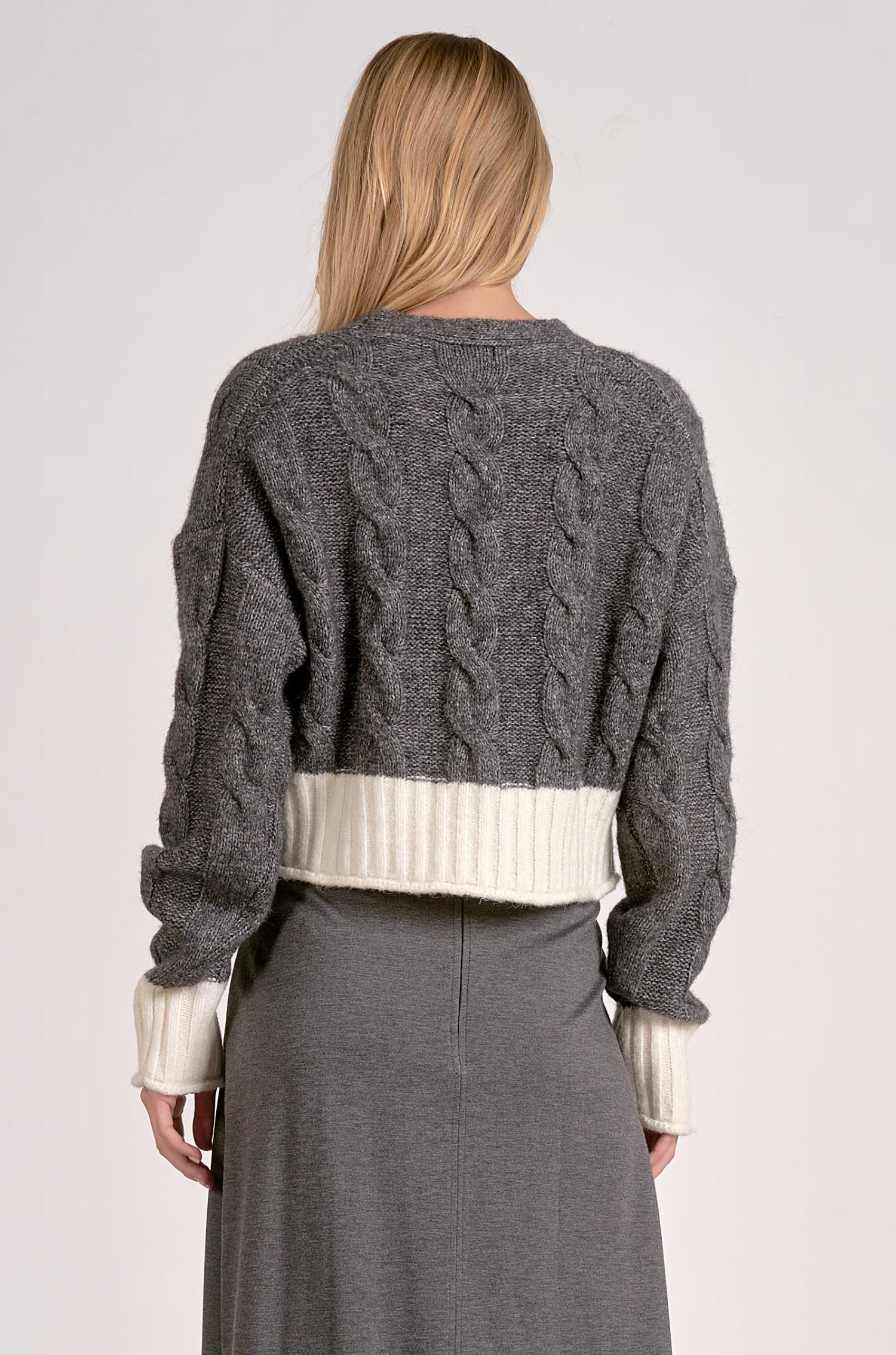Elan - Logan Color Block Cardigan