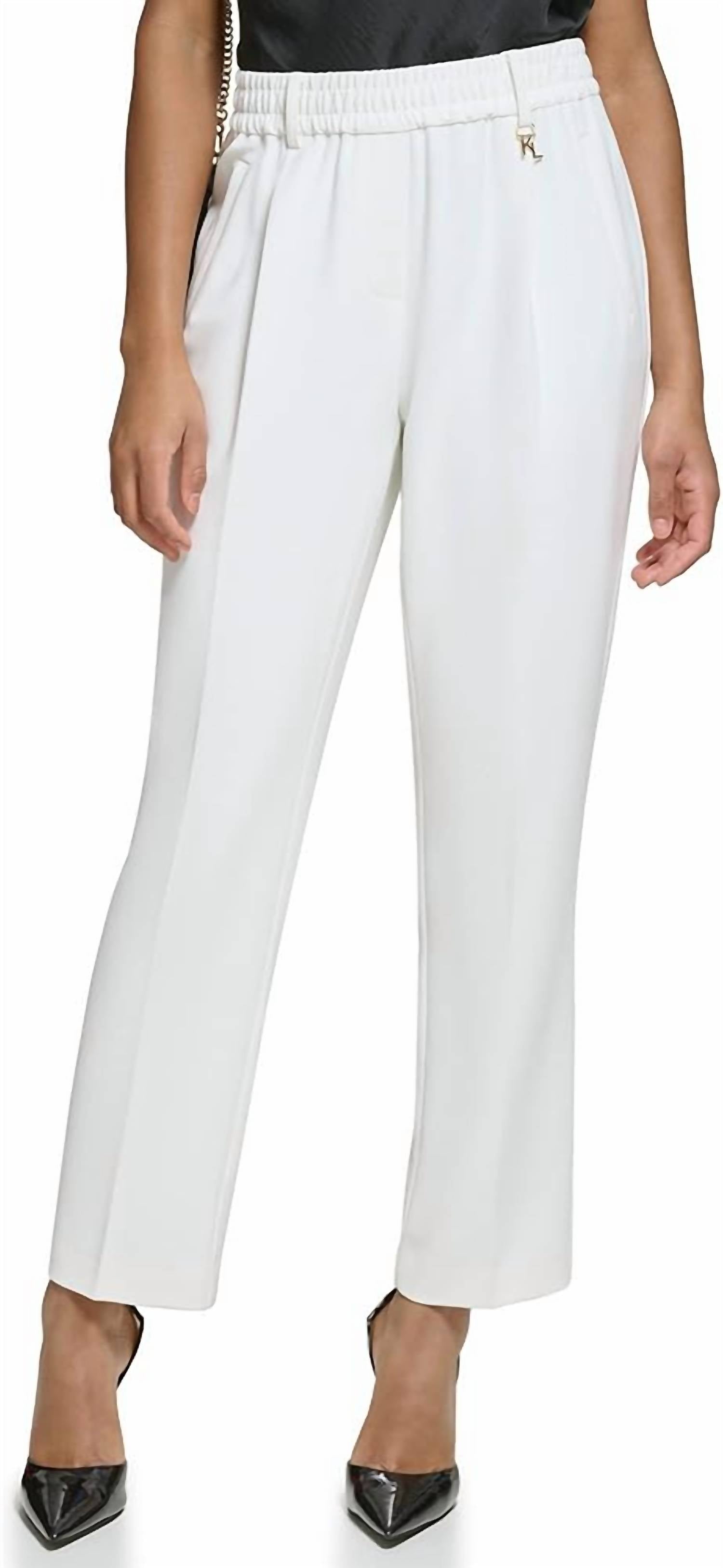 Karl Lagerfeld - Women's Pleated Straight-leg Pant