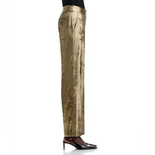 Elie Tahari - Hannah Gilded Wide Leg Trouser
