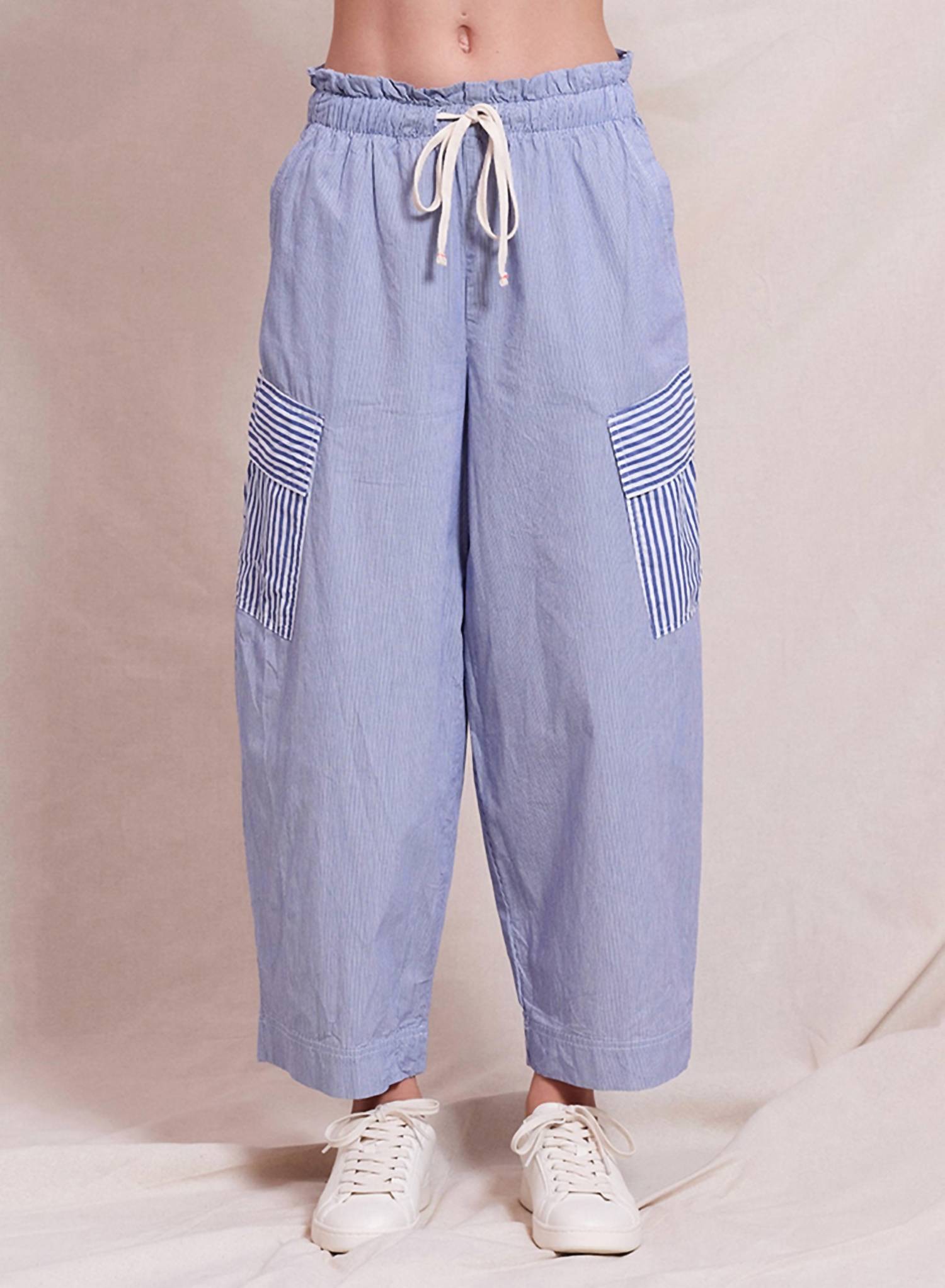 Sundry - Women's Mixed Stripe Cargo Pant