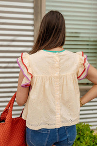 Sunshine Tienda - Eyelet Lottie Top