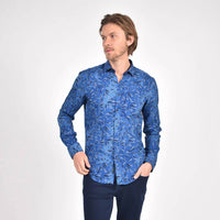 Eight X - Sax Leaf Flocking Button Down Shirt