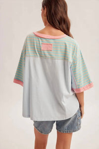 Hem & Thread - Audrey Striped Oversized Top