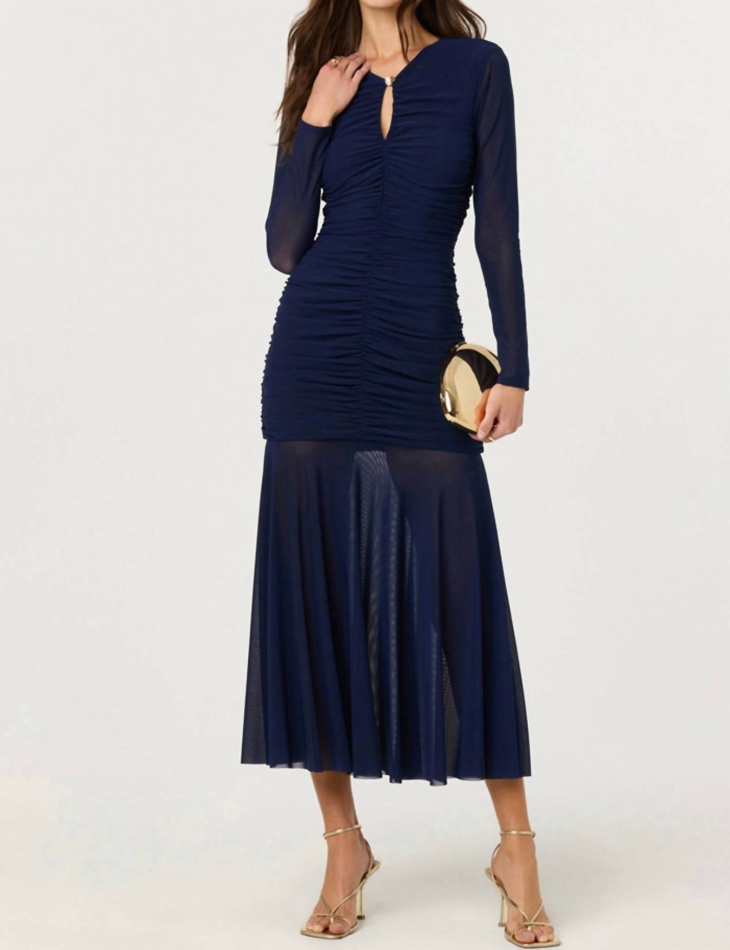 ASTR Women's Yasmine Dress in navy - women's dress