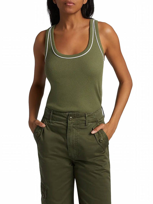 Veronica Beard - Birke Contrast Piping Tank Top